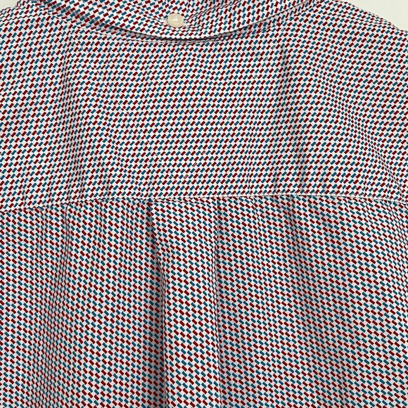 Tommy Hilfiger Cotton Button Down Short Sleeve Custom Fit Red Shirt Medi… - Picture 5 of 8